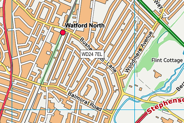 WD24 7EL map - OS VectorMap District (Ordnance Survey) WD24 7EL map - OS VectorMap District (Ordnance Survey)