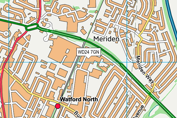 WD24 7GN map - OS VectorMap District (Ordnance Survey) WD24 7GN map - OS VectorMap District (Ordnance Survey)