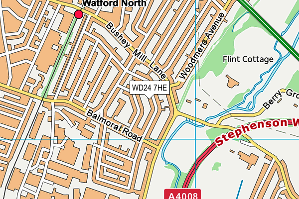 WD24 7HE map - OS VectorMap District (Ordnance Survey) WD24 7HE map - OS VectorMap District (Ordnance Survey)