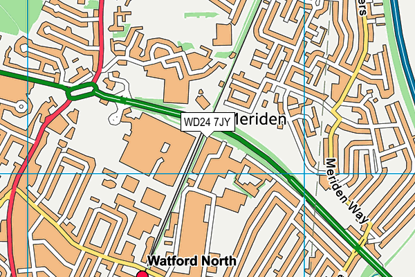 WD24 7JY map - OS VectorMap District (Ordnance Survey) WD24 7JY map - OS VectorMap District (Ordnance Survey)