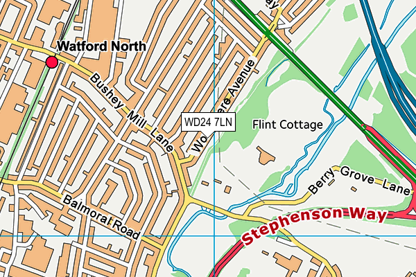 WD24 7LN map - OS VectorMap District (Ordnance Survey) WD24 7LN map - OS VectorMap District (Ordnance Survey)