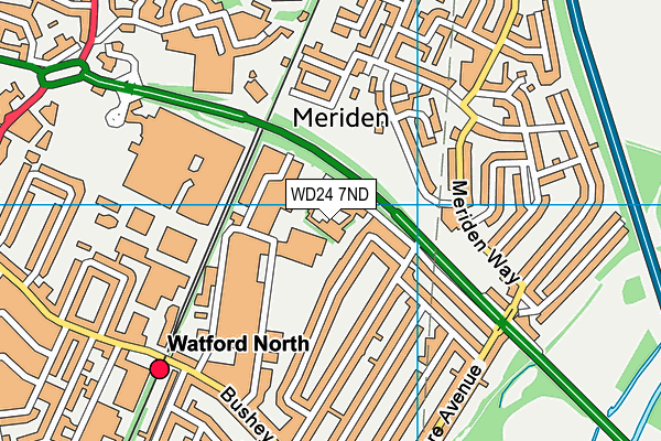 WD24 7ND map - OS VectorMap District (Ordnance Survey) WD24 7ND map - OS VectorMap District (Ordnance Survey)