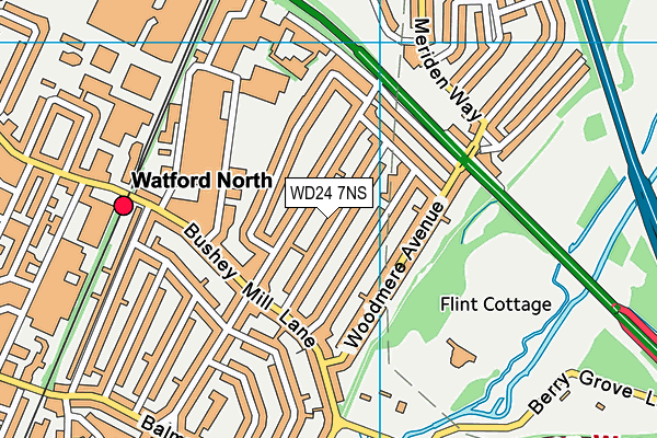 WD24 7NS map - OS VectorMap District (Ordnance Survey) WD24 7NS map - OS VectorMap District (Ordnance Survey)
