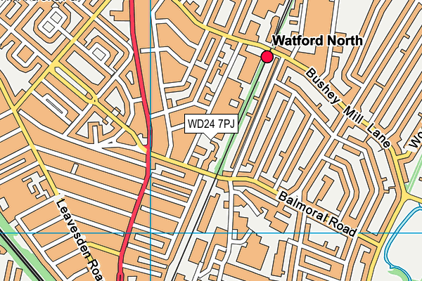 WD24 7PJ map - OS VectorMap District (Ordnance Survey) WD24 7PJ map - OS VectorMap District (Ordnance Survey)