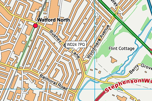 WD24 7PQ map - OS VectorMap District (Ordnance Survey) WD24 7PQ map - OS VectorMap District (Ordnance Survey)