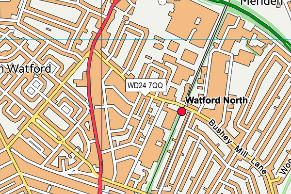 WD24 7QQ map - OS VectorMap District (Ordnance Survey) WD24 7QQ map - OS VectorMap District (Ordnance Survey)