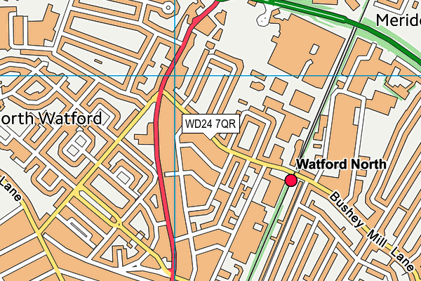 WD24 7QR map - OS VectorMap District (Ordnance Survey) WD24 7QR map - OS VectorMap District (Ordnance Survey)