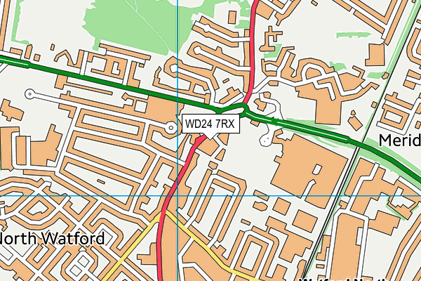 WD24 7RX map - OS VectorMap District (Ordnance Survey) WD24 7RX map - OS VectorMap District (Ordnance Survey)