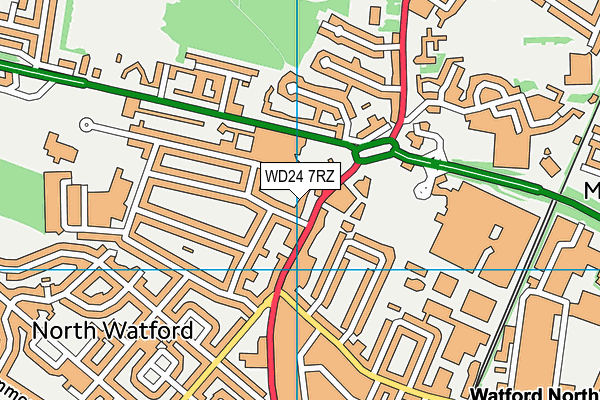 WD24 7RZ map - OS VectorMap District (Ordnance Survey) WD24 7RZ map - OS VectorMap District (Ordnance Survey)
