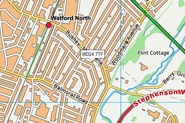 WD24 7TF map - OS VectorMap District (Ordnance Survey) WD24 7TF map - OS VectorMap District (Ordnance Survey)