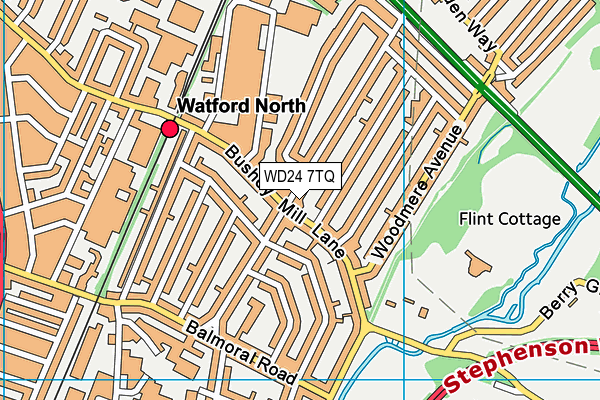 WD24 7TQ map - OS VectorMap District (Ordnance Survey) WD24 7TQ map - OS VectorMap District (Ordnance Survey)