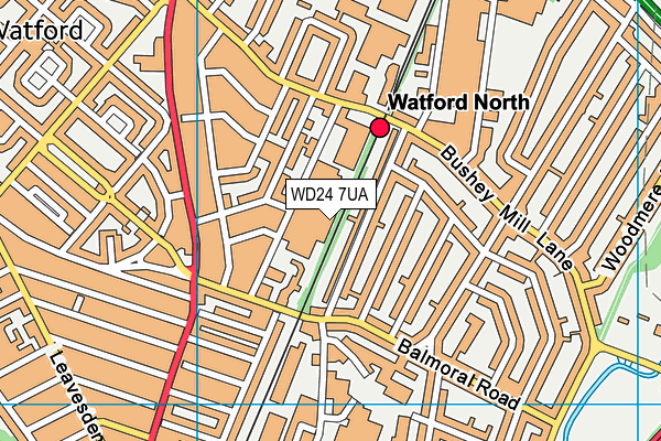 WD24 7UA map - OS VectorMap District (Ordnance Survey) WD24 7UA map - OS VectorMap District (Ordnance Survey)