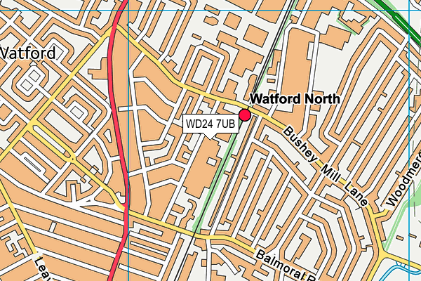 WD24 7UB map - OS VectorMap District (Ordnance Survey) WD24 7UB map - OS VectorMap District (Ordnance Survey)