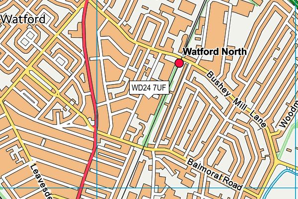 WD24 7UF map - OS VectorMap District (Ordnance Survey) WD24 7UF map - OS VectorMap District (Ordnance Survey)