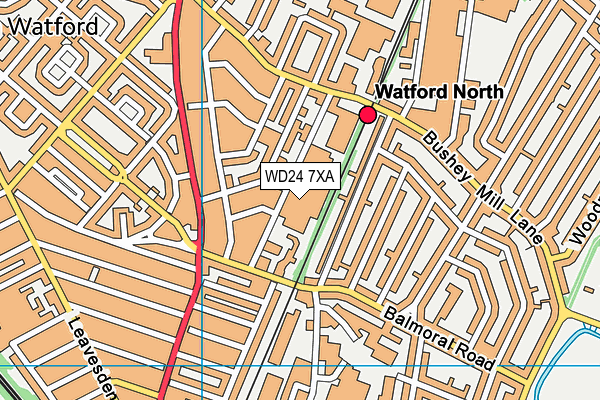 WD24 7XA map - OS VectorMap District (Ordnance Survey) WD24 7XA map - OS VectorMap District (Ordnance Survey)