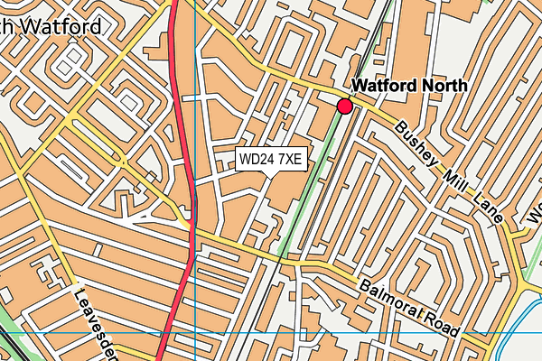 WD24 7XE map - OS VectorMap District (Ordnance Survey) WD24 7XE map - OS VectorMap District (Ordnance Survey)