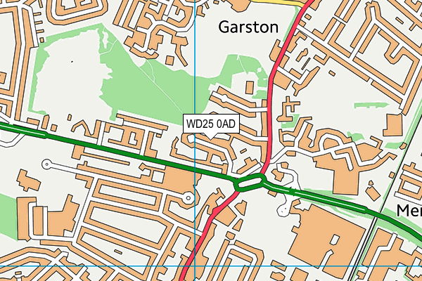 WD25 0AD map - OS VectorMap District (Ordnance Survey) WD25 0AD map - OS VectorMap District (Ordnance Survey)