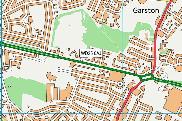 WD25 0AJ map - OS VectorMap District (Ordnance Survey) WD25 0AJ map - OS VectorMap District (Ordnance Survey)