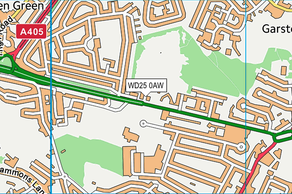 WD25 0AW map - OS VectorMap District (Ordnance Survey) WD25 0AW map - OS VectorMap District (Ordnance Survey)