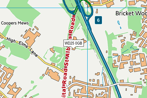 WD25 0GB map - OS VectorMap District (Ordnance Survey) WD25 0GB map - OS VectorMap District (Ordnance Survey)