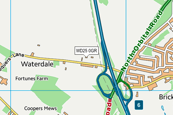 WD25 0GR map - OS VectorMap District (Ordnance Survey) WD25 0GR map - OS VectorMap District (Ordnance Survey)
