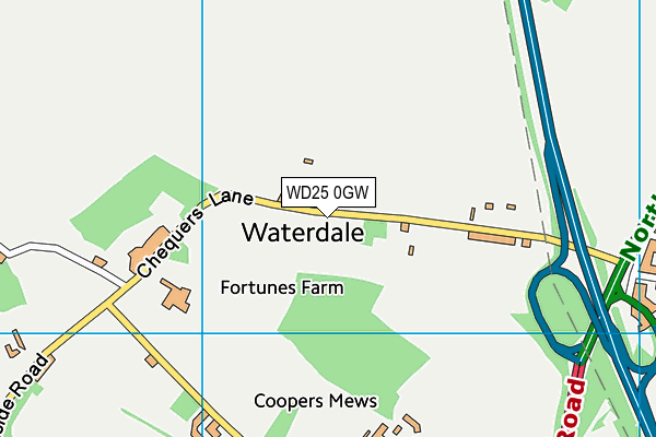 WD25 0GW map - OS VectorMap District (Ordnance Survey) WD25 0GW map - OS VectorMap District (Ordnance Survey)