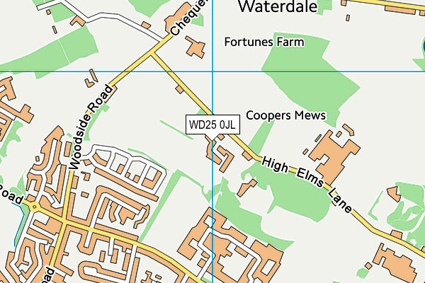 WD25 0JL map - OS VectorMap District (Ordnance Survey) WD25 0JL map - OS VectorMap District (Ordnance Survey)