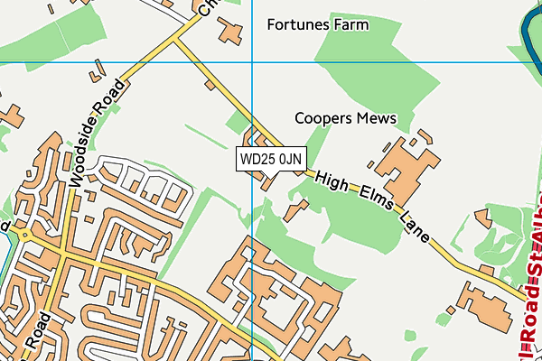 WD25 0JN map - OS VectorMap District (Ordnance Survey) WD25 0JN map - OS VectorMap District (Ordnance Survey)