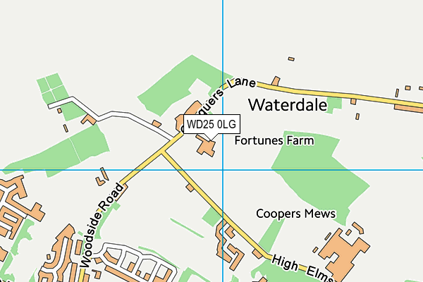 WD25 0LG map - OS VectorMap District (Ordnance Survey) WD25 0LG map - OS VectorMap District (Ordnance Survey)