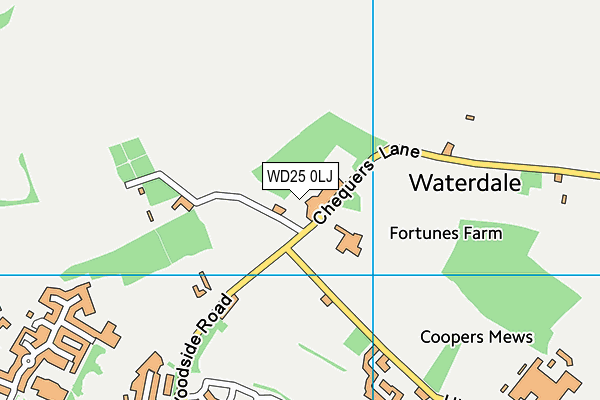 WD25 0LJ map - OS VectorMap District (Ordnance Survey) WD25 0LJ map - OS VectorMap District (Ordnance Survey)