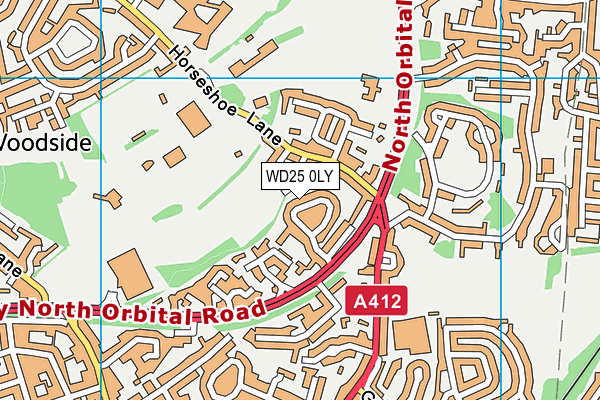 WD25 0LY map - OS VectorMap District (Ordnance Survey) WD25 0LY map - OS VectorMap District (Ordnance Survey)