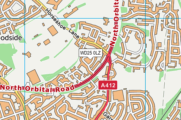 WD25 0LZ map - OS VectorMap District (Ordnance Survey) WD25 0LZ map - OS VectorMap District (Ordnance Survey)