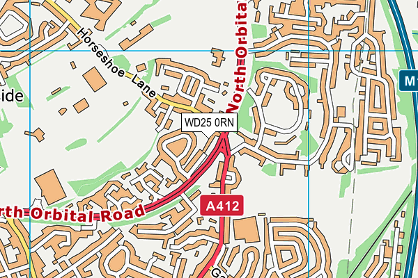 WD25 0RN map - OS VectorMap District (Ordnance Survey) WD25 0RN map - OS VectorMap District (Ordnance Survey)