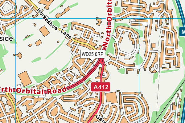 WD25 0RP map - OS VectorMap District (Ordnance Survey) WD25 0RP map - OS VectorMap District (Ordnance Survey)