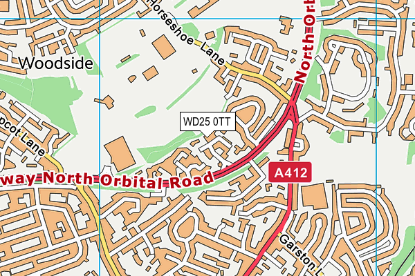 WD25 0TT map - OS VectorMap District (Ordnance Survey) WD25 0TT map - OS VectorMap District (Ordnance Survey)