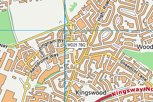 WD25 7BQ map - OS VectorMap District (Ordnance Survey) WD25 7BQ map - OS VectorMap District (Ordnance Survey)