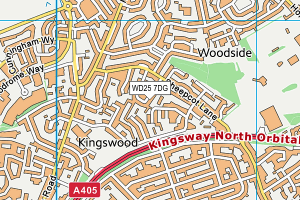 WD25 7DG map - OS VectorMap District (Ordnance Survey) WD25 7DG map - OS VectorMap District (Ordnance Survey)