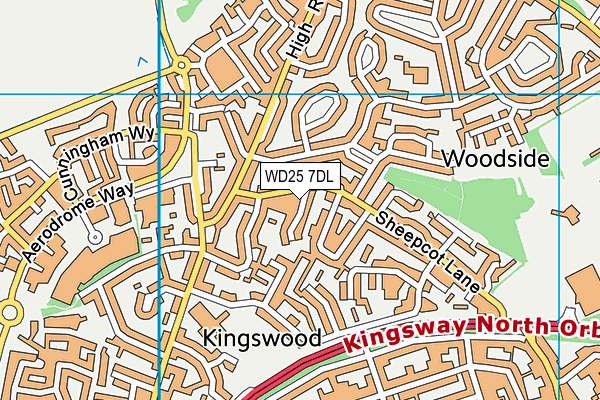 WD25 7DL map - OS VectorMap District (Ordnance Survey) WD25 7DL map - OS VectorMap District (Ordnance Survey)