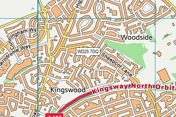 WD25 7DQ map - OS VectorMap District (Ordnance Survey) WD25 7DQ map - OS VectorMap District (Ordnance Survey)