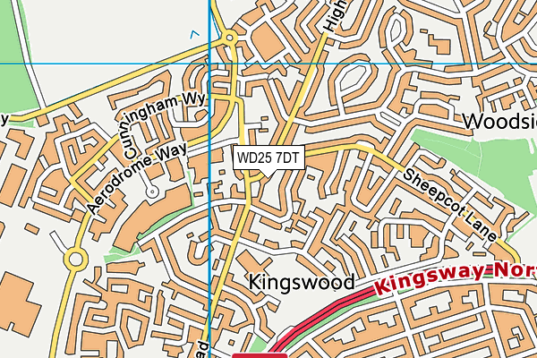 WD25 7DT map - OS VectorMap District (Ordnance Survey) WD25 7DT map - OS VectorMap District (Ordnance Survey)
