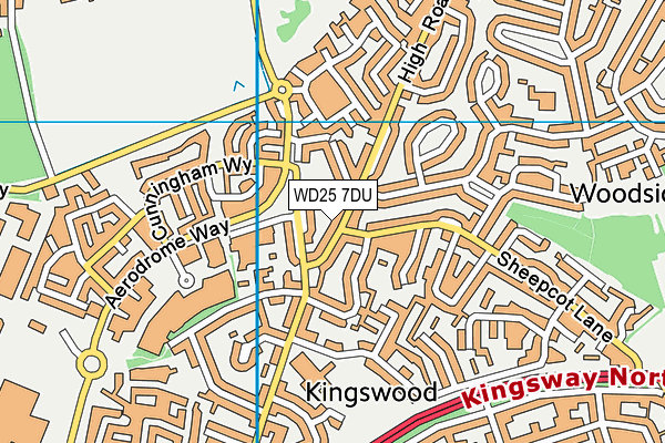 WD25 7DU map - OS VectorMap District (Ordnance Survey) WD25 7DU map - OS VectorMap District (Ordnance Survey)