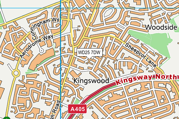 WD25 7DW map - OS VectorMap District (Ordnance Survey) WD25 7DW map - OS VectorMap District (Ordnance Survey)