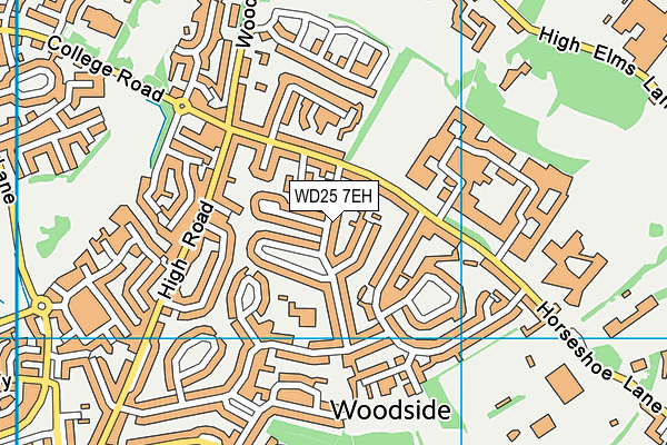 WD25 7EH map - OS VectorMap District (Ordnance Survey) WD25 7EH map - OS VectorMap District (Ordnance Survey)