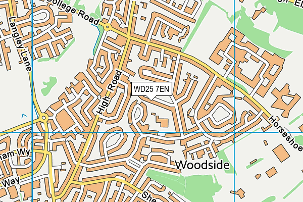 WD25 7EN map - OS VectorMap District (Ordnance Survey) WD25 7EN map - OS VectorMap District (Ordnance Survey)