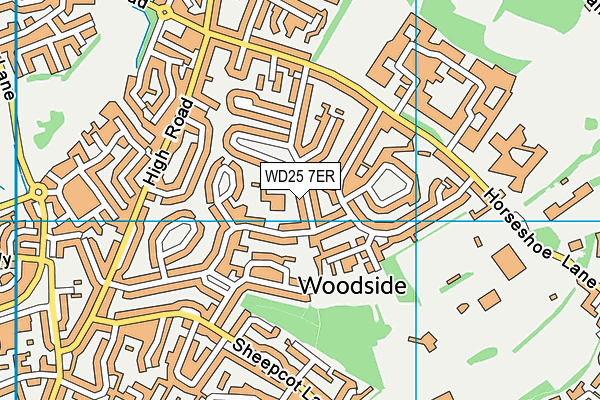 WD25 7ER map - OS VectorMap District (Ordnance Survey) WD25 7ER map - OS VectorMap District (Ordnance Survey)