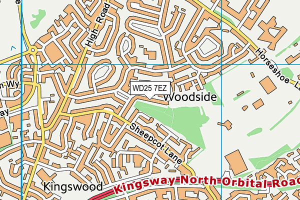 WD25 7EZ map - OS VectorMap District (Ordnance Survey) WD25 7EZ map - OS VectorMap District (Ordnance Survey)