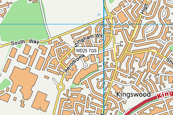 WD25 7GS map - OS VectorMap District (Ordnance Survey) WD25 7GS map - OS VectorMap District (Ordnance Survey)