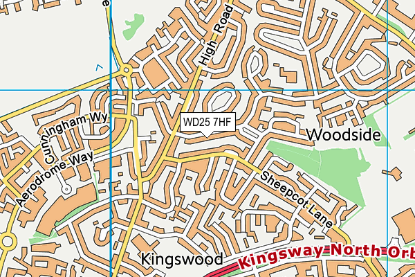 WD25 7HF map - OS VectorMap District (Ordnance Survey) WD25 7HF map - OS VectorMap District (Ordnance Survey)