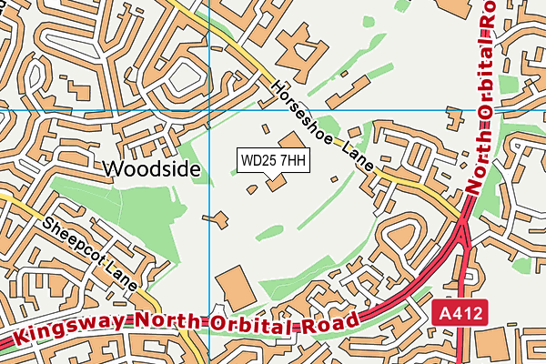 WD25 7HH map - OS VectorMap District (Ordnance Survey) WD25 7HH map - OS VectorMap District (Ordnance Survey)