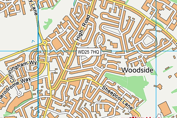 WD25 7HQ map - OS VectorMap District (Ordnance Survey) WD25 7HQ map - OS VectorMap District (Ordnance Survey)